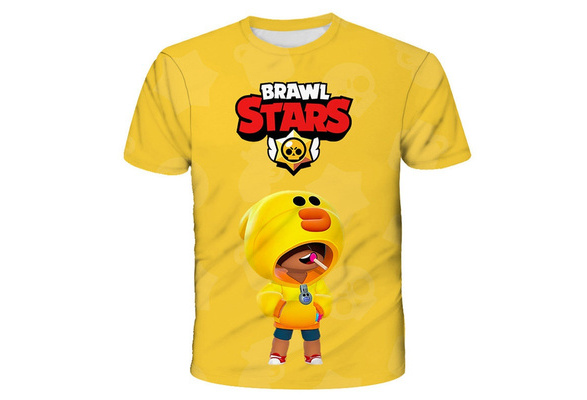 Kids Cartoon Brawl Stars Leon Cosplay Print T Shirt Tee Top Summer Short Sleeve T Shirt Wish - brawl stars immagini leon in chest