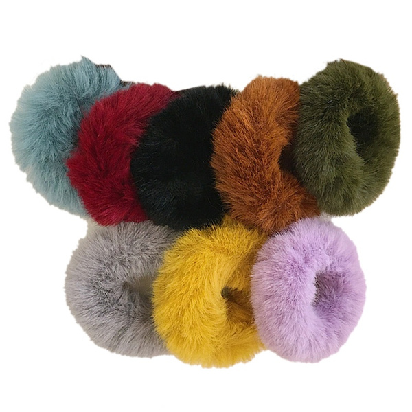 6 Pcs/set Faux Fur Hair Ties Fuzzy Hair Scrunchies Ponytail Holders Elastic Hair Ring Headdress Accessories for Women(Random Colors) | Wish 6 Pcs/set Faux Fur Hair Ties Fuzzy Hair Scrunchies Ponytail Holders Elastic Hair Ring Headdress Accessories for Women(Random Colors) | Wish