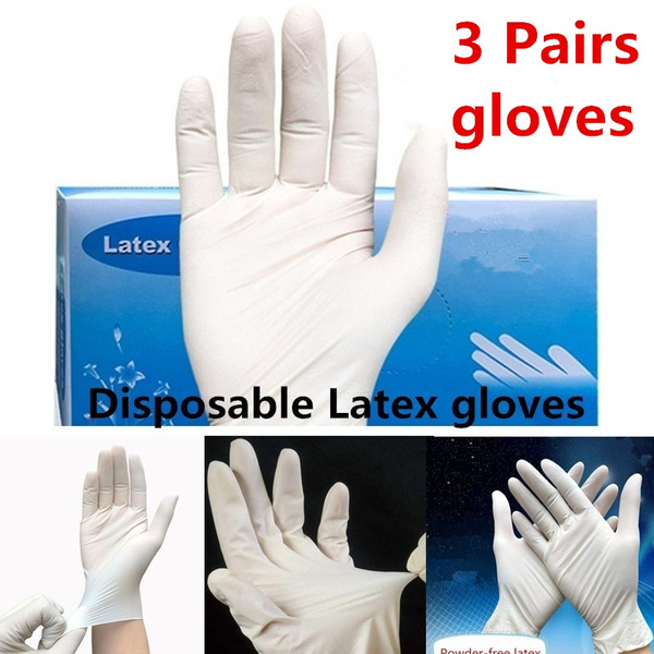 3 Pairs Factory Hotel Household Disposable PowderFree Latex Rubber