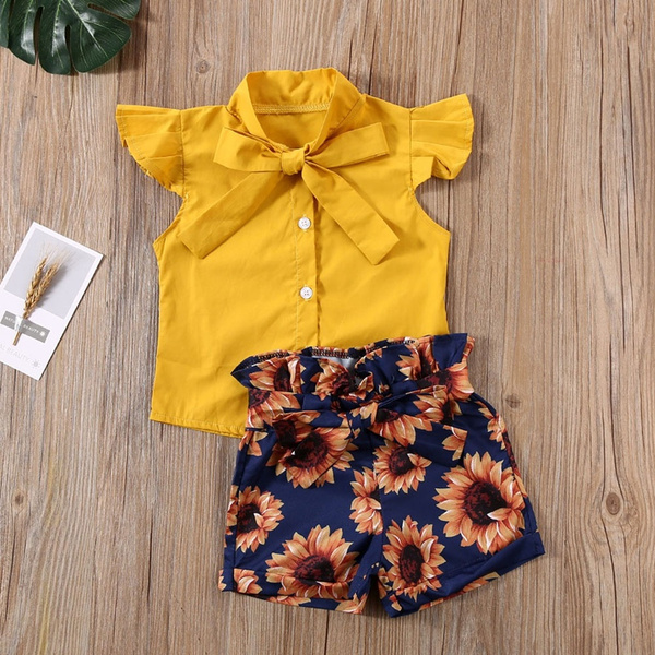 kids sunflower outfit