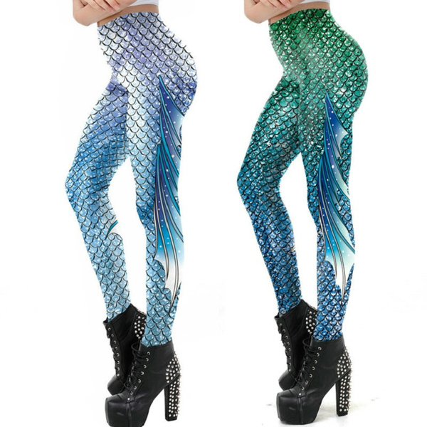 Hot sale 3D Women Mermaid fish scale digital print ladies Leggings
