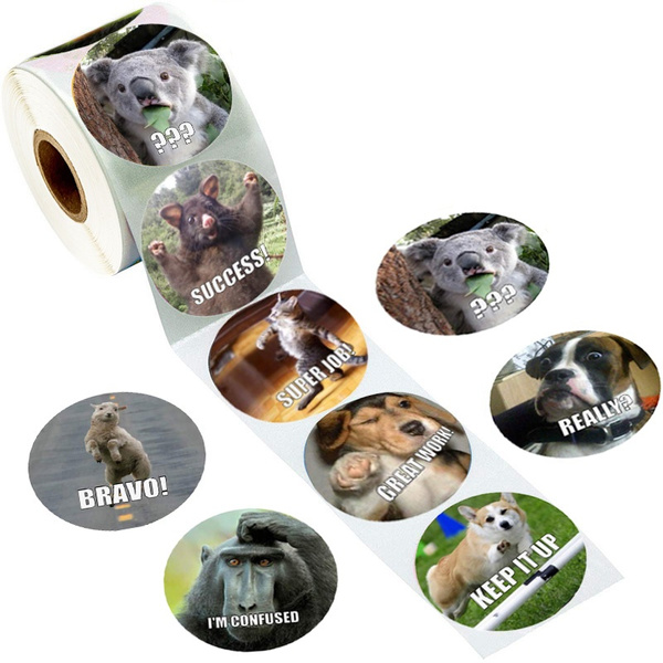 500 pcs Reward Stickers for Kids Animal Designs 1 Inch Motivational Stickers  Teacher Supplies for Classroom Preschool 