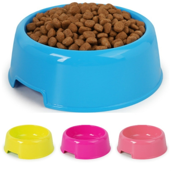 Safety Cute Multi-Purpose Candy Color Plastic Dog Bowls Feeding Water Food  Puppy Feeder Cat Dog Bowls Pet Feeding Supplies