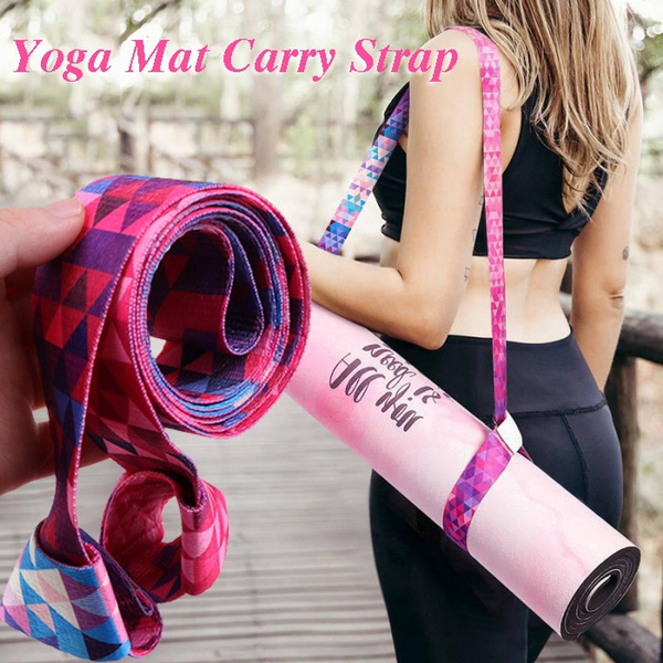 Yoga Mat Carry Strap Adjustable Shoulder Yoga Mat Sling Pilates Exercise-Fitness 