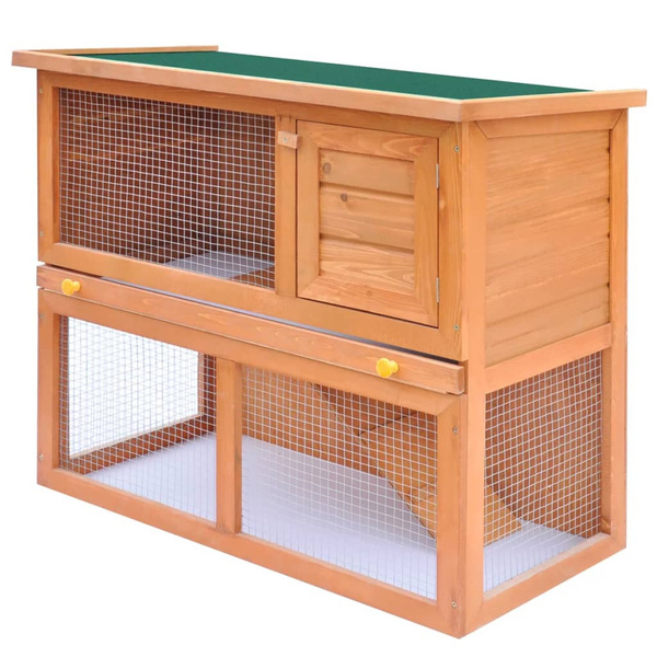 Outdoor Rabbit Hutch Small Animal House Pet Cage 1 Door Wood Kaninchenstall Kleintierhaus