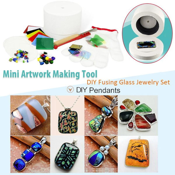 Stained Glass Fusing Supplies DIY Microwave Kiln set for Trinkets Fusing  Glass Kiln