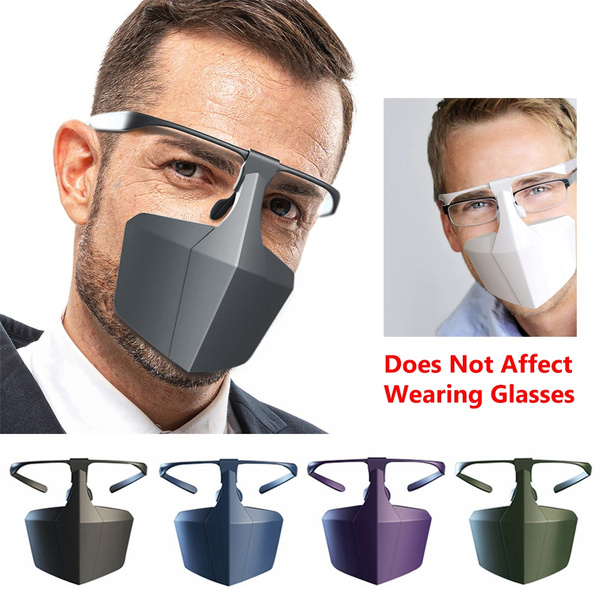 1PC Reusable Face Shield Isolated Mask Plastic Anti-fog Seal Mouth