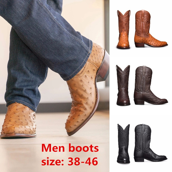 mens chunky heel boots