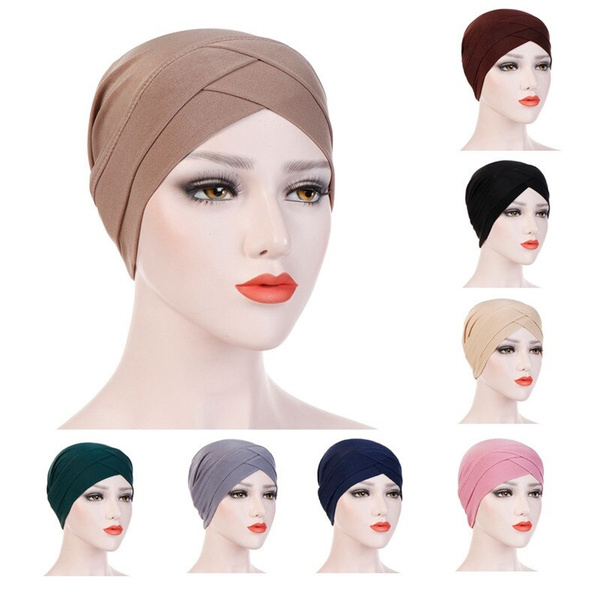 frisør høj Bulk Women's Ladies Muslim Hijabs Hat Elasticity India Cap Inner Hijab Cap  Headband Turban Head Scarf Hair Accessories | Wish