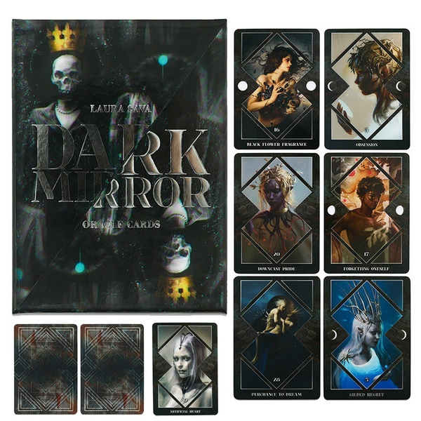 Dark Mirror Oracle Cards 32 Cards Deck Tarot Family Party Board Game Card 