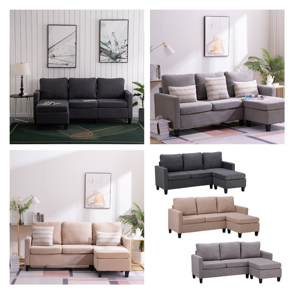 Double Chaise Longue Combination Sofa, Two Chaise Lounge Living Room