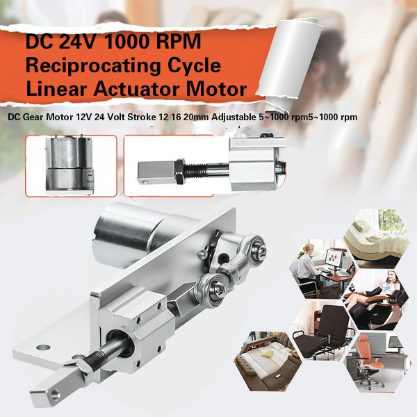 Linear Actuator Reciprocating Motor DIY Design DC 12V 24V Stroke 