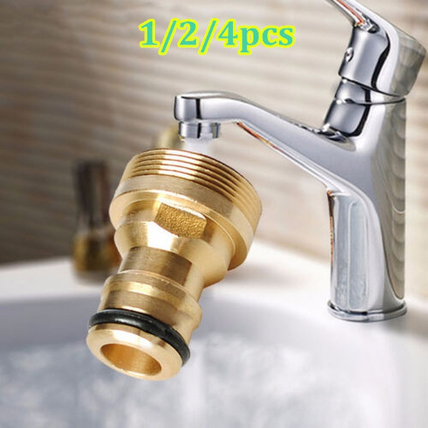 Home Brass Threaded Tap Garden Water Hose Pipe Quick Connector Adaptor Fitting 