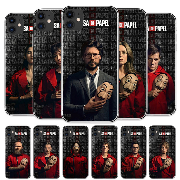 Popular Spain TV Money Heist Phone Case La Casa De Papel TPU Cover for IPhone 11 Pro Max IPhone 8 7 6S Plus X XS MAX 5 5S SE XR Concha Fundas Coque