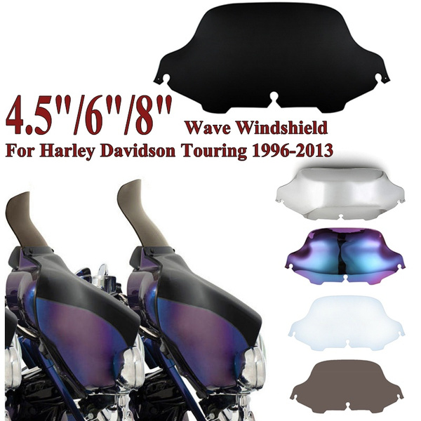 2x Windshield Wave 9 "for Harley-Davidson Electra-Glide Street 14-21 black Craft