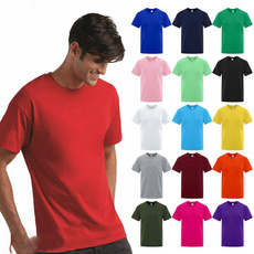 Heavy, Cotton, summer t-shirts, solidcolorshirtsformen