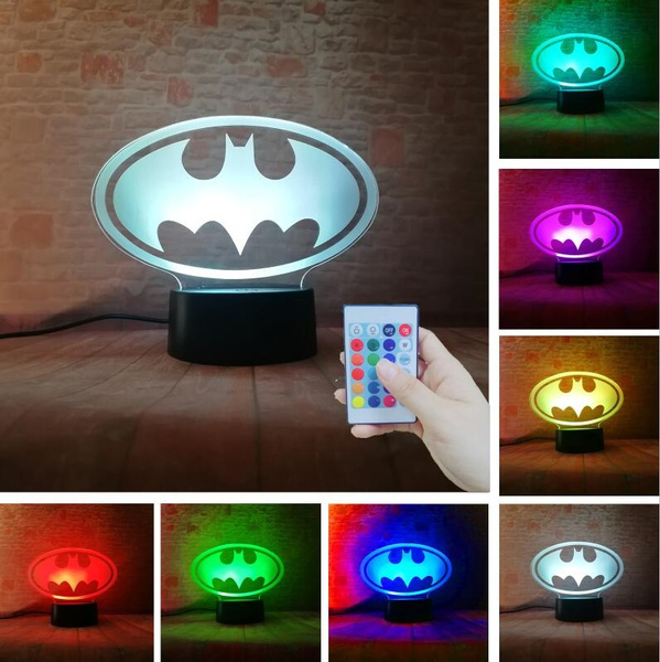 Cool Dc Justice League Marvel Batman 7 Color Dimming Lights 3d Night Light Bedroom Home Decor Toys Gifts Wish - Batman Light Home Decor Cool Dc Justice League Marvel Batman 7 Color Dimming Lights 3d Night Light Bedroom Home Decor Toys Gifts Wish - Batman Light Home Decor