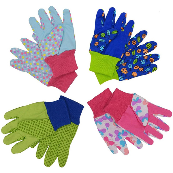 Handlandy Kids Gardening Gloves For Age, All Cotton Garden Gloves