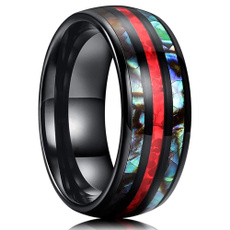 8MM, tungstenring, Gifts For Men, opalring