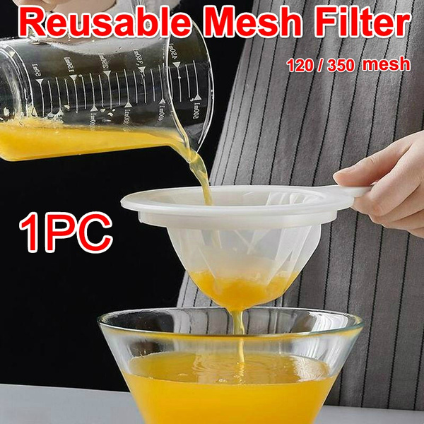 Reusable Nylon Super Fine Strainer Mesh Strainer with Handle for Honey ...