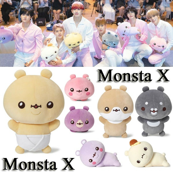 30cm Kpop Monsta X Kawaii Plush Doll WONHO JOOHEON SHOWNU MINHYUK HYUNGWON  YOOKIHYUN I.M Stuffed Pillow Best Fans Gift