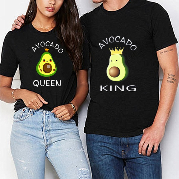 Queen Tops Avocado Vegan Cute Cartoon 