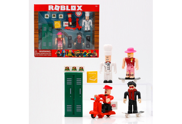 4 Pcs Set Roblox Building Block Doll Virtual World Virtual High School Doll Doll Accessories Boxed Children S Assembled Toys Wish - action figures toys 2 styles roblox virtual world roblox building block doll with accessories two color box packaging bag legoes legobricks from