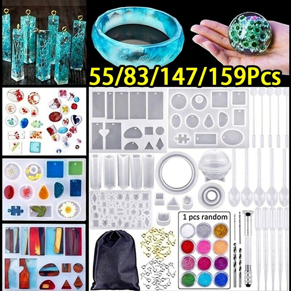 Silicone Resin Casting Mold DIY Round Epoxy Mould Craft Jewelly Making Tool  Kit