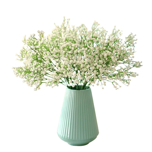 Bebe Blanc Souffle Charmant Gypsophile Fleurs Artificielles Mariee Tenant Bouquet Mariage Decoration De La Maison 90 Mini Tetes De Fleurs Wish