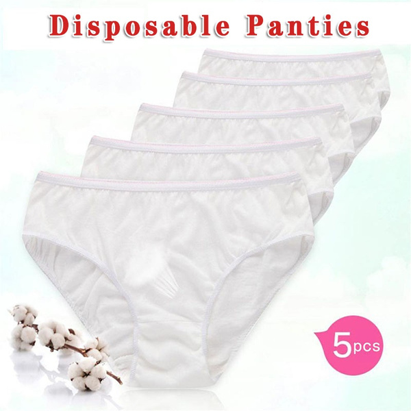 5Pcs Women/man Non-Woven Cotton Underwear Postpartum Travel