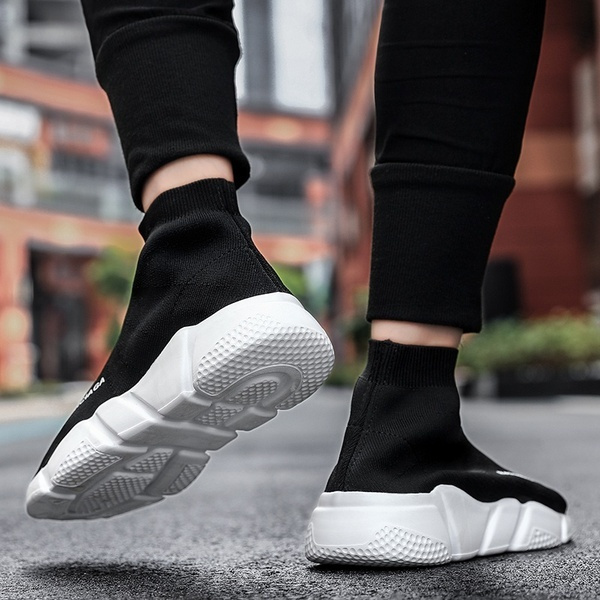 tennis shoes with sock tops