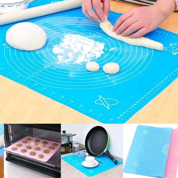 Silicone Rolling Cut Kneading Mat Fondant Clay Pastry Icing Dough Baking