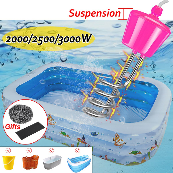 suspension immersion water heater for pool