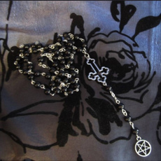rosary, satanic, Cross, inverted