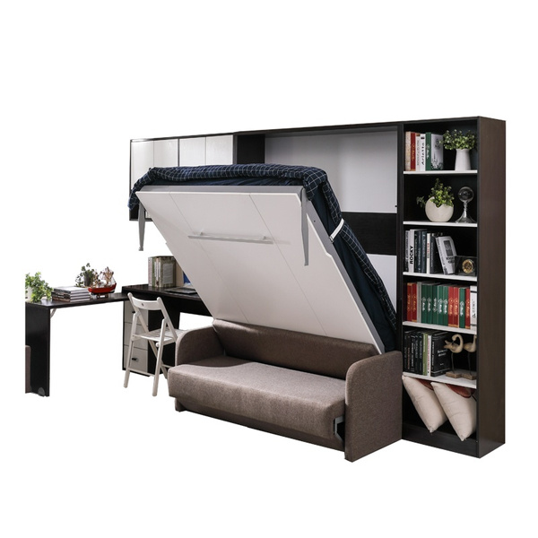 Space Saving White Vertical Sofa, Wall Folding Beds With Sofa