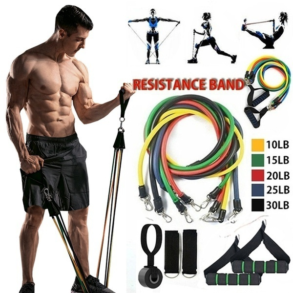 Set of sport accessories for fitness, bodybuilding and