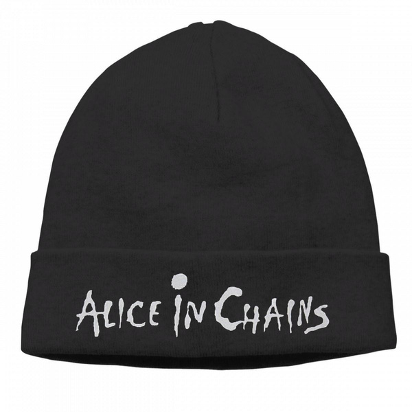 Alice in Chains Hedging Cap Winter Beanie Hats for Men Woman Black