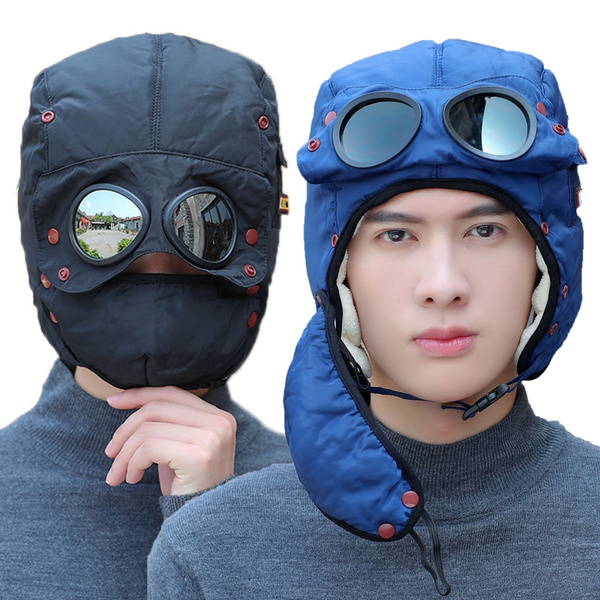 winter hat with face cover