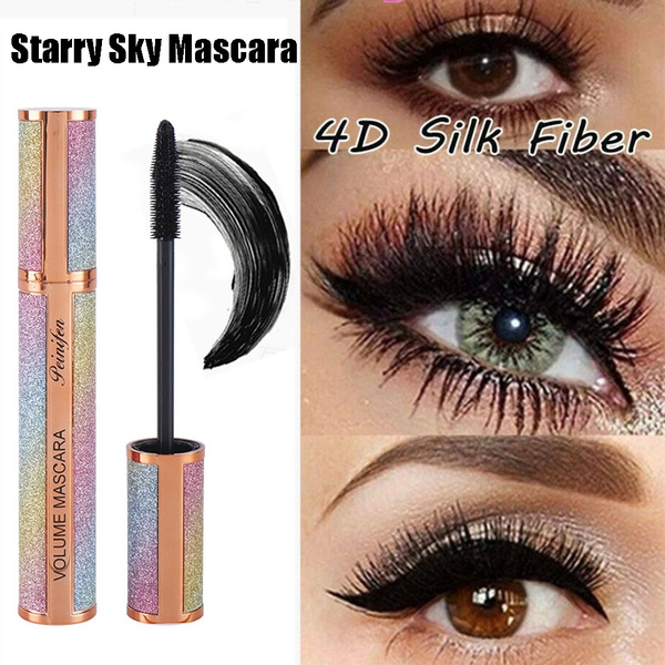 1pcs 4D Silk Fiber Lash Mascara Waterproof Long-Lasting Curl Black Thick  Eyelash Extension Starry Sky Eye Makeup Mascara | Wish