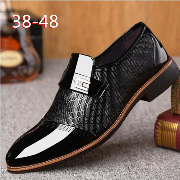New Mens Pointy Toe Slip On Casual Business Formal Dress Shoes Flat Wedding Sz 