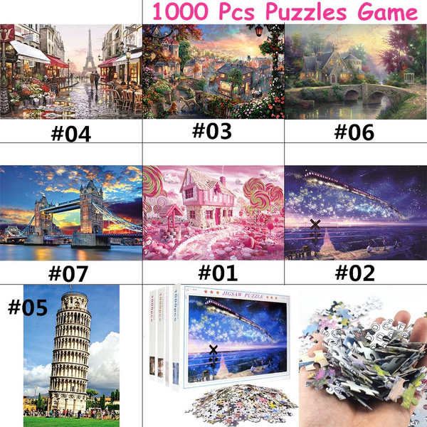 1000 Pieces Adult Puzzles Difficult Candy house Puzzle Landscape Style Gifts 