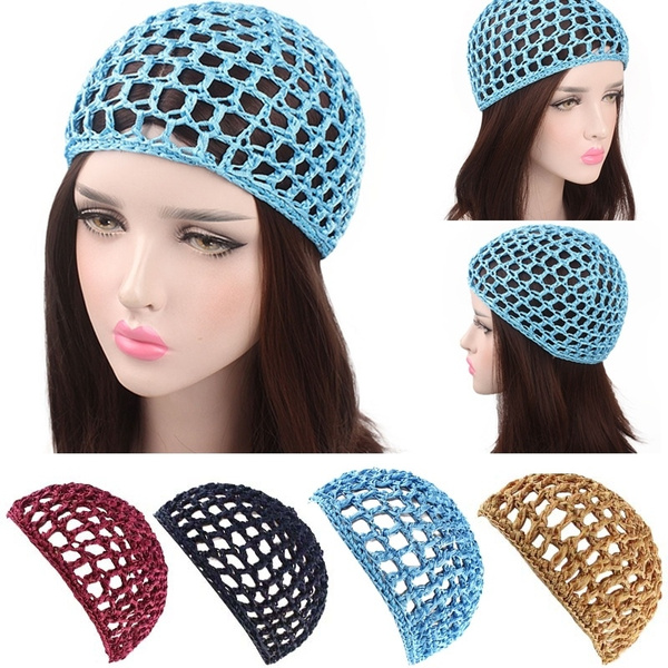 1PC  Women Rayon Snood Crocheted Hair Hairbun Net Hat Wig Cap Hair Accessories