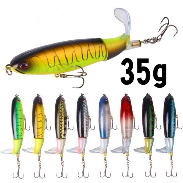 10 Style 10cm/14cm Whopper Plopper Fishing Lures Artificial Floating Hard  Bait Swimbait Rotating Tail Fishing Gear