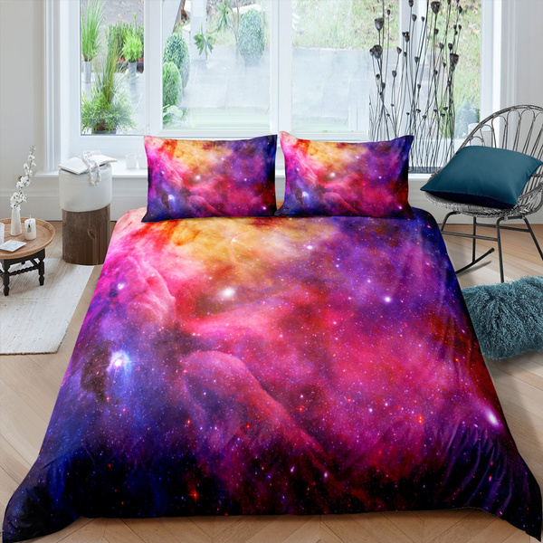 Galaxy Duvet Cover Set With Corner Ties, Galaxy Double Duvet Cover Uk