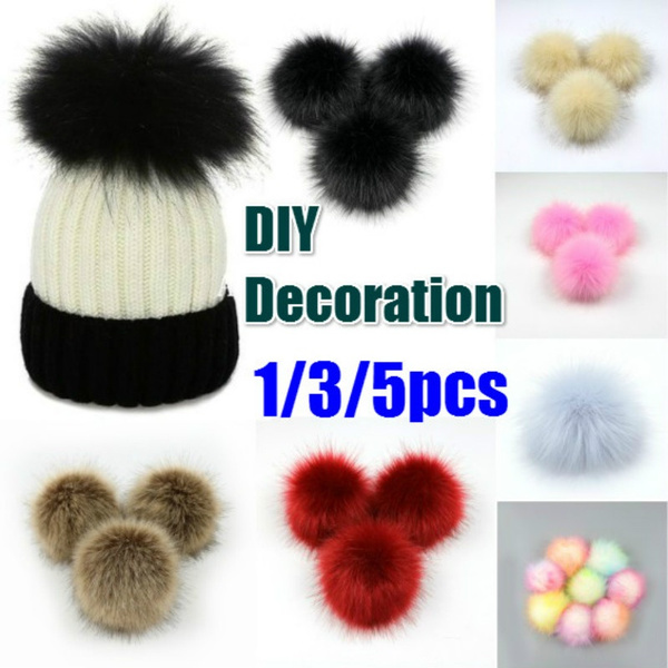 faux fur pom pom bolsa charm