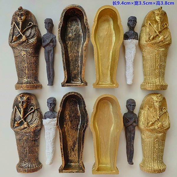 Ancient Egyptian pharaoh queen Yan mummy coffin coffin pyramid prop | Wish