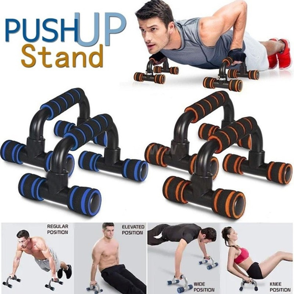 Pair Push Up Bars Stand Foam Handles for Chest Press Pull Gym Fitness Exercise 