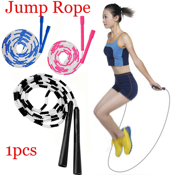 Non-slip Hard bead PVC Bamboo Yoga rope Skipping Rope Jump rope Exercise