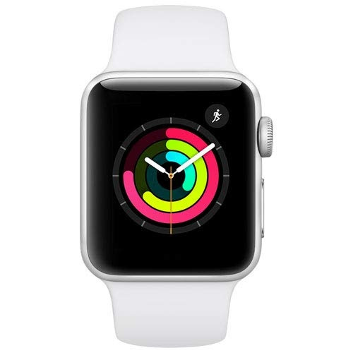 Apple watch series 3 38mm silver aluminum case with deals white sport band