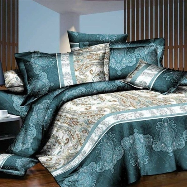 Flat Bed Sheet Comforter Duvet Sets, Green Bedding Sets King Size